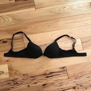 Body By Victoria Pushup Bra. Black, 34B.